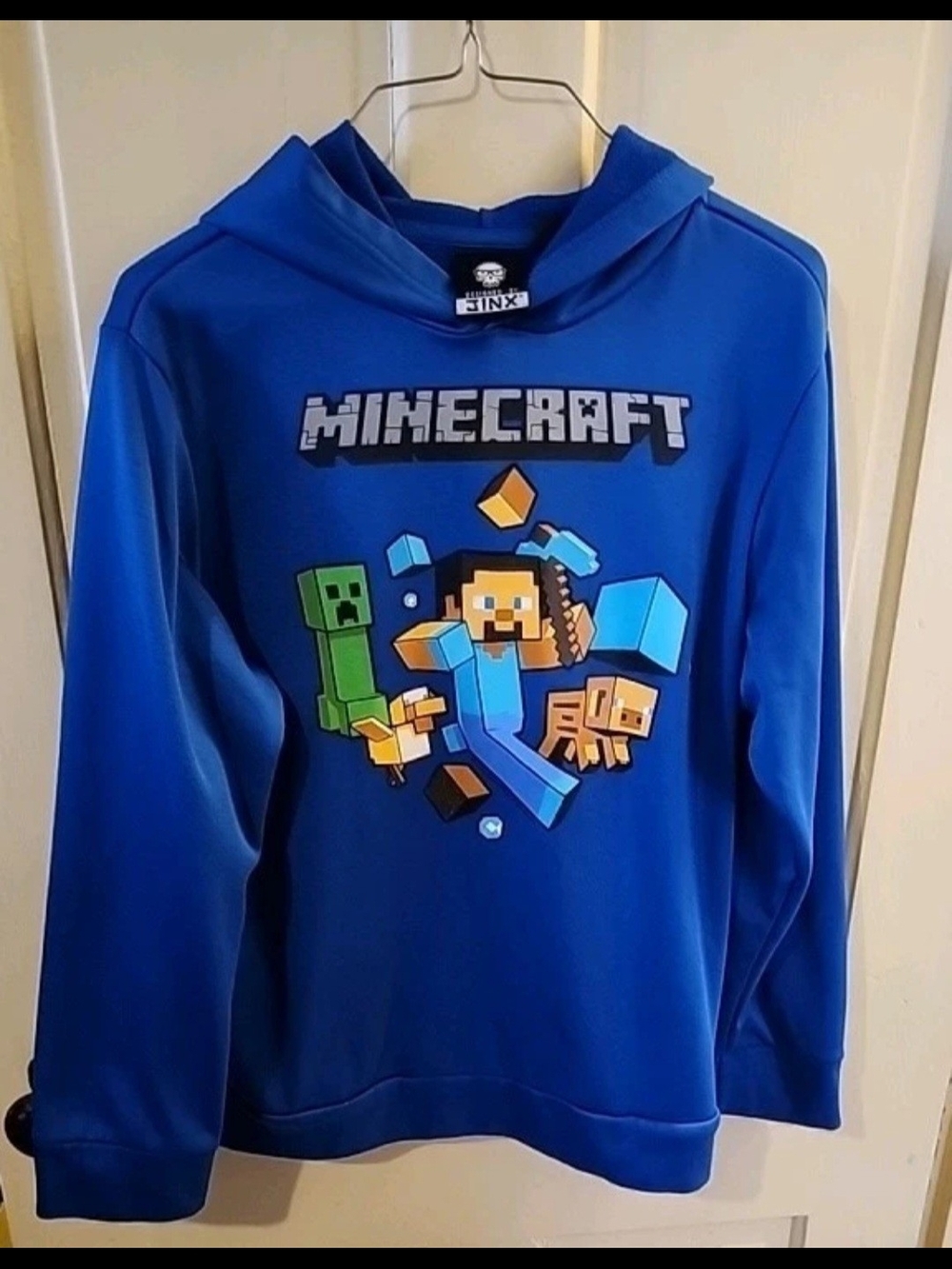 Minecraft Blue Kids Hoodie Sweatshirt XXL (18)